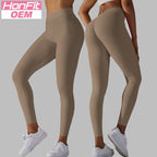 Womens Workout Yoga 75%nylon 25%spandex Leggings Y-6626 print logo 18
