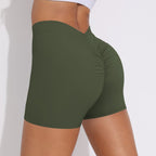 Womens Fitness Yoga 75% nylon 25%spandex Shorts Y-6626 print logo 8