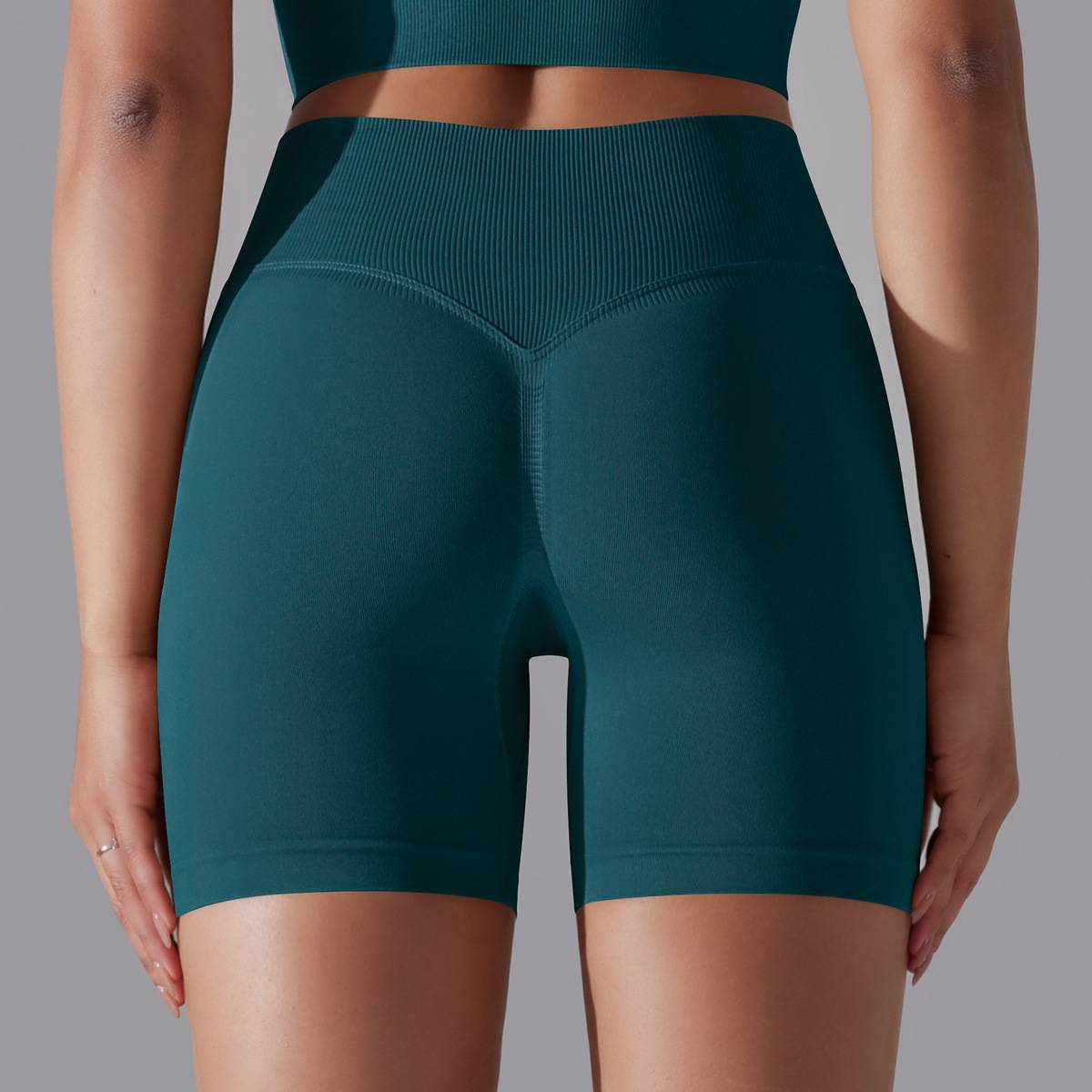 Womens Sports Yoga 90% nylon 10%spandex Seamless Shorts Y-6632 print logo 45