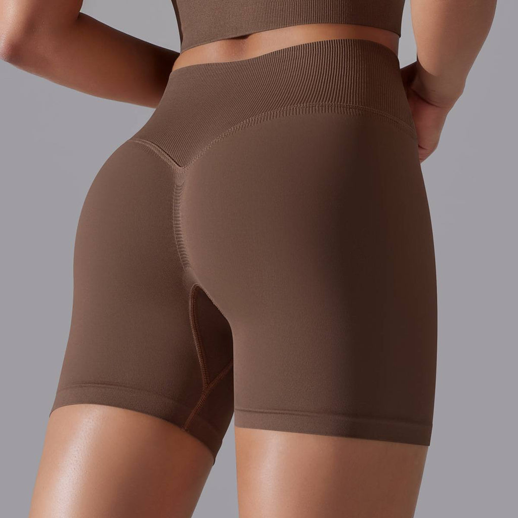 Womens Sports Yoga 90% nylon 10%spandex Seamless Shorts Y-6632 print logo 61