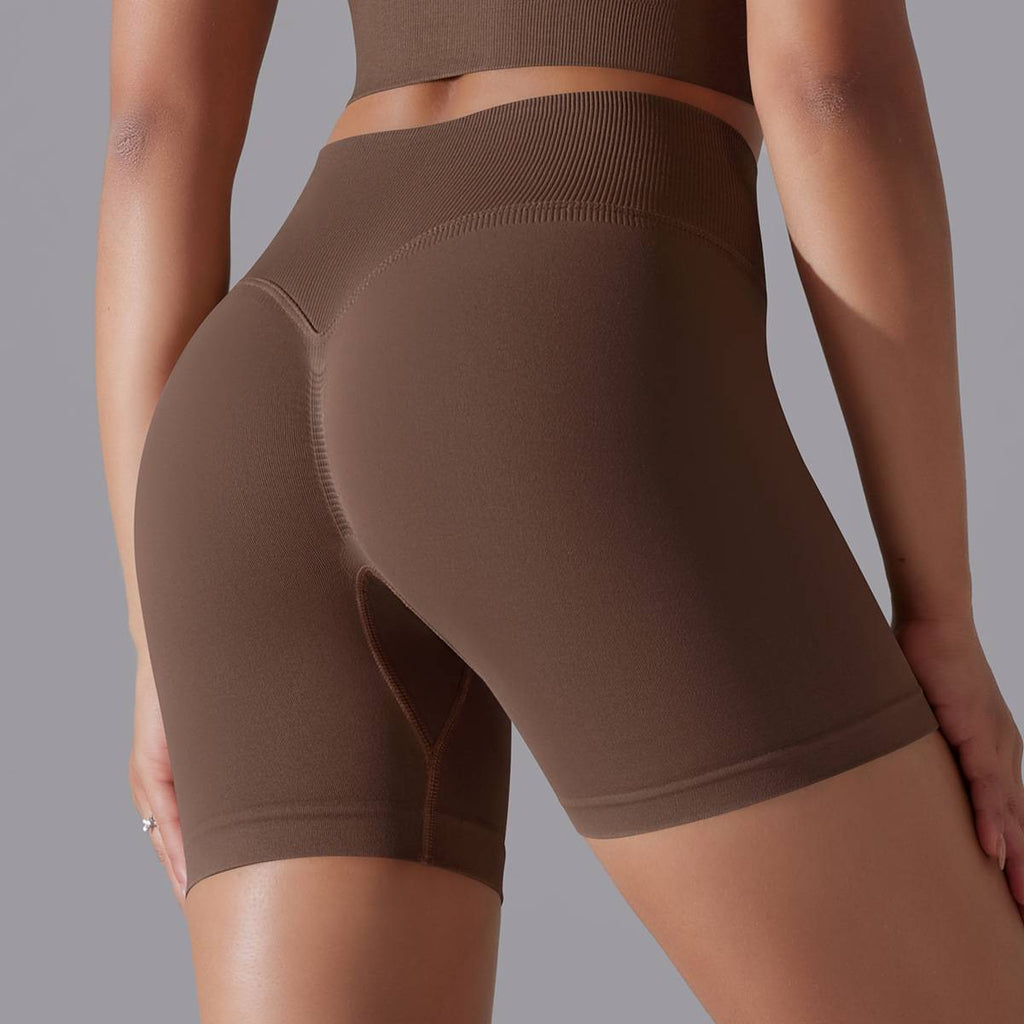 Womens Sports Yoga 90% nylon 10%spandex Seamless Shorts Y-6632 print logo 21