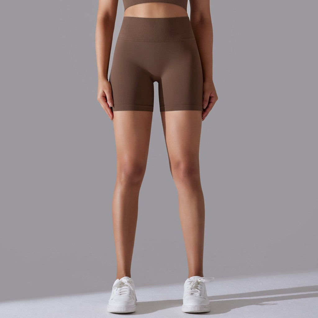 Womens Sports Yoga 90% nylon 10%spandex Seamless Shorts Y-6632 print logo 49