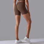 Womens Sports Yoga 90% nylon 10%spandex Seamless Shorts Y-6632 print logo 53