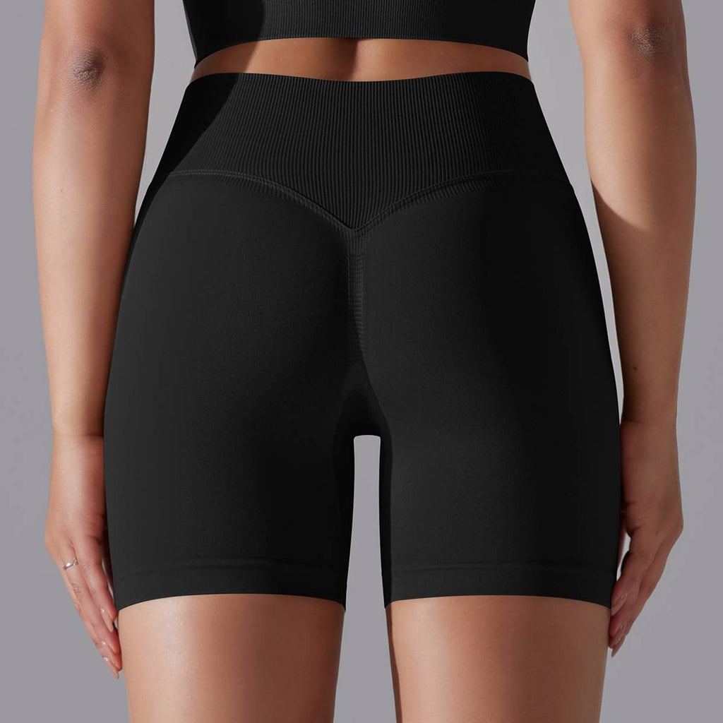 Womens Sports Yoga 90% nylon 10%spandex Seamless Shorts Y-6632 print logo 73