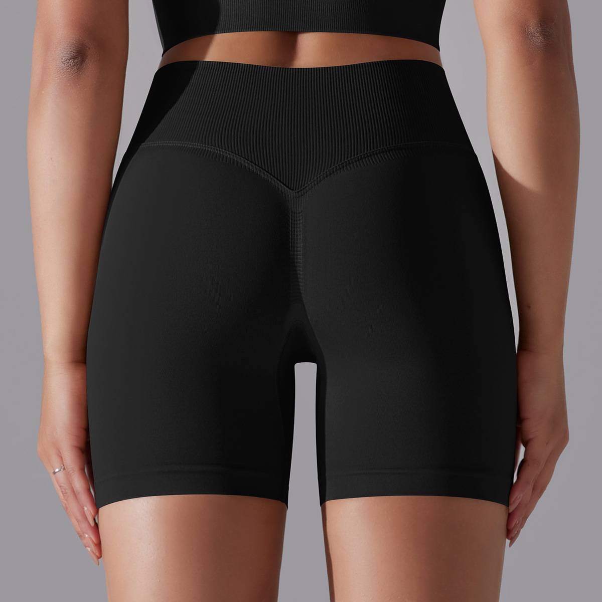 Womens Sports Yoga 90% nylon 10%spandex Seamless Shorts Y-6632 print logo 73