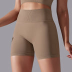 Womens Sports Yoga 90% nylon 10%spandex Seamless Shorts Y-6632 print logo 90