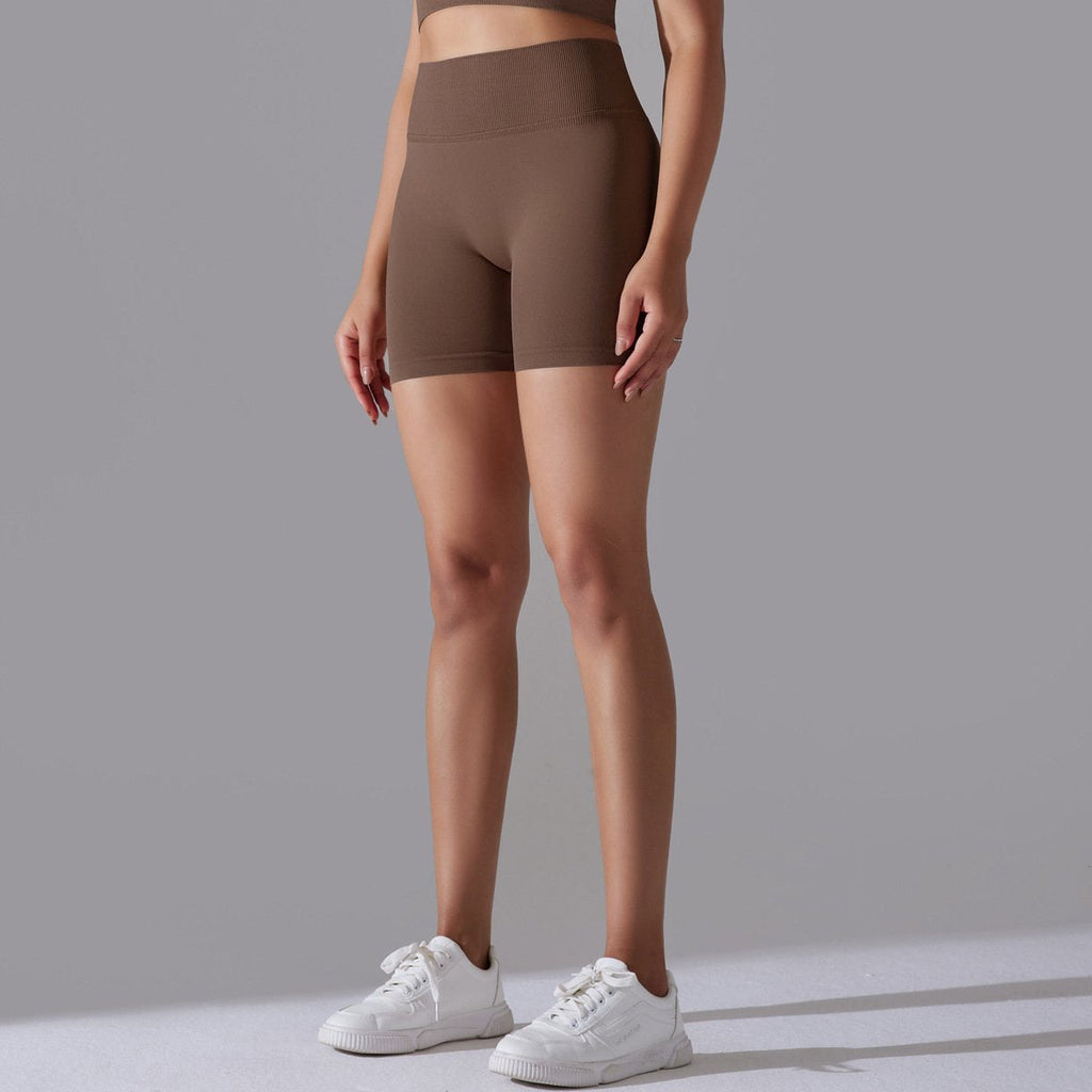 Womens Sports Yoga 90% nylon 10%spandex Seamless Shorts Y-6632 print logo 50