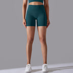 Womens Sports Yoga 90% nylon 10%spandex Seamless Shorts Y-6632 print logo 34