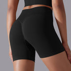 Womens Sports Yoga 90% nylon 10%spandex Seamless Shorts Y-6632 print logo 22