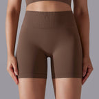 Womens Sports Yoga 90% nylon 10%spandex Seamless Shorts Y-6632 print logo 58