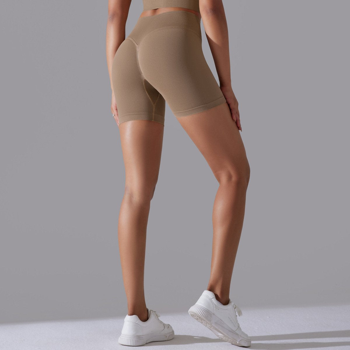Womens Sports Yoga 90% nylon 10%spandex Seamless Shorts Y-6632 print logo 82