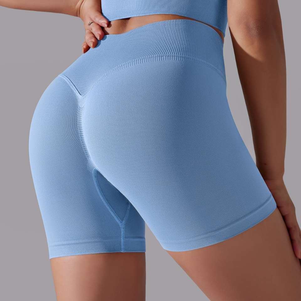 Womens Sports Yoga 90% nylon 10%spandex Seamless Shorts Y-6632 print logo 30