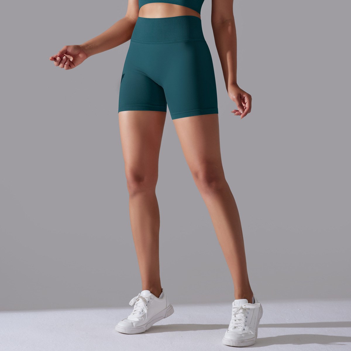 Womens Sports Yoga 90% nylon 10%spandex Seamless Shorts Y-6632 print logo 42