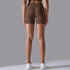 Womens Sports Yoga 90% nylon 10%spandex Seamless Shorts Y-6632 print logo 51