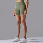Womens Sports Yoga 90% nylon 10%spandex Seamless Shorts Y-6632 print logo 95