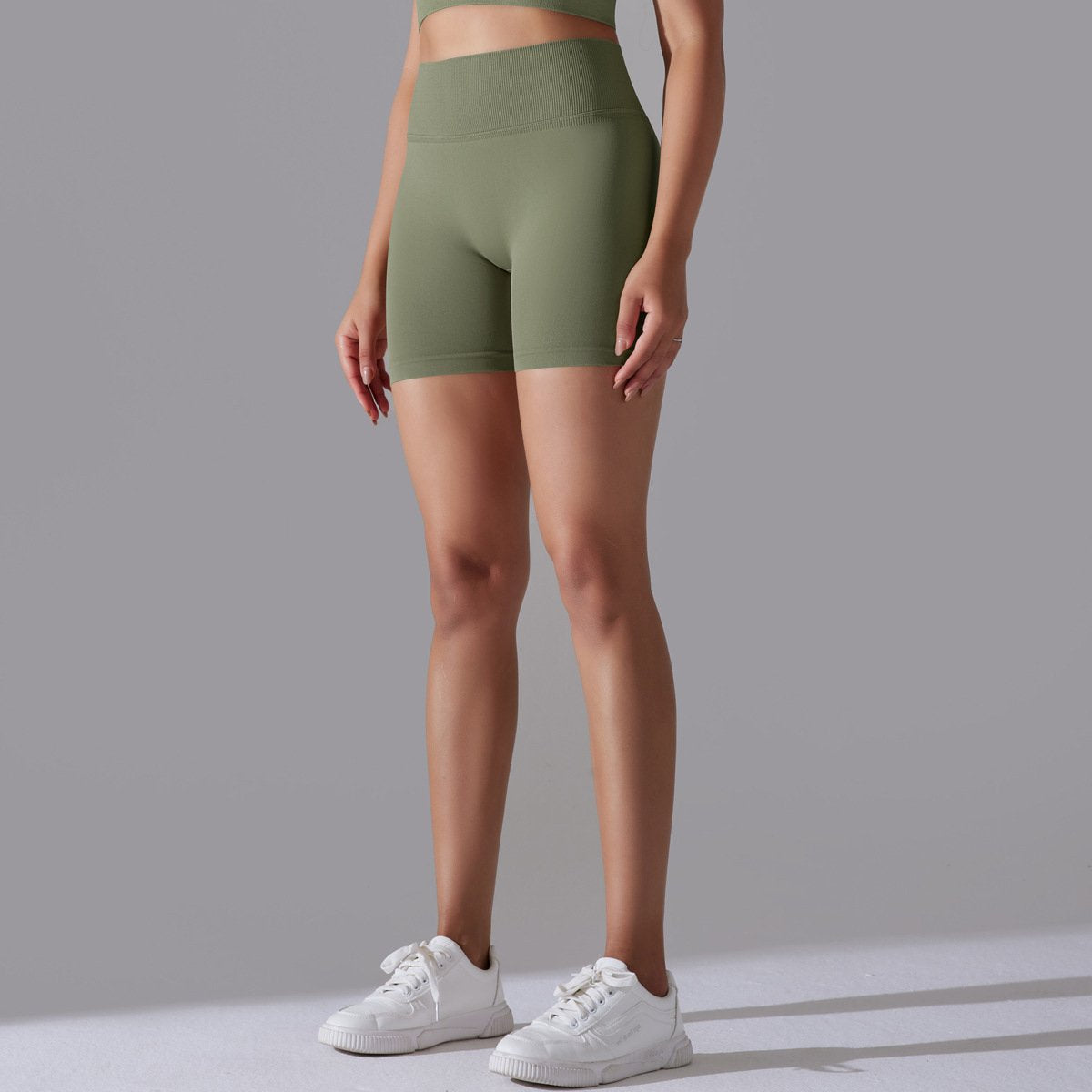 Womens Sports Yoga 90% nylon 10%spandex Seamless Shorts Y-6632 print logo 95