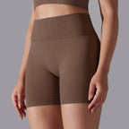 Womens Sports Yoga 90% nylon 10%spandex Seamless Shorts Y-6632 print logo 59