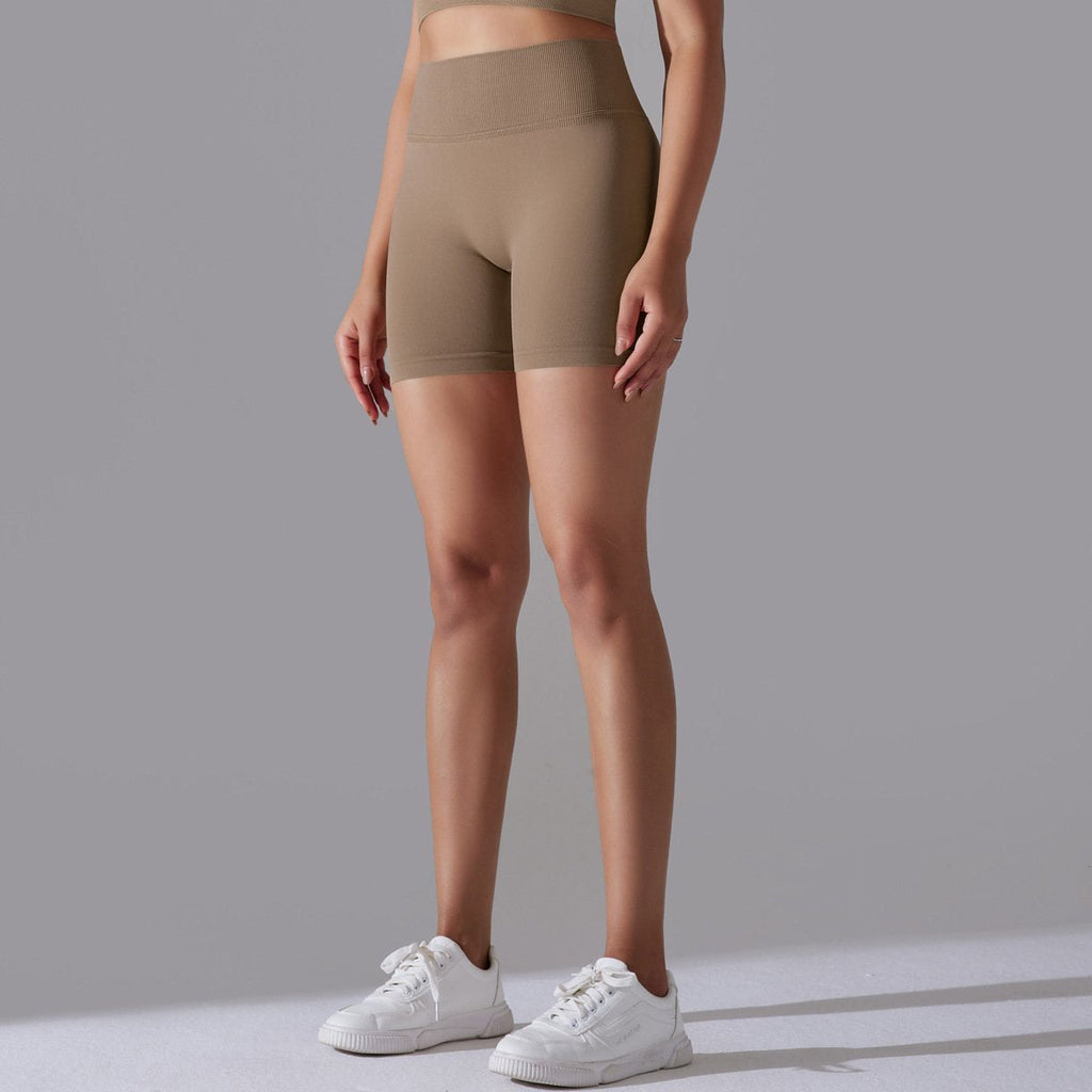 Womens Sports Yoga 90% nylon 10%spandex Seamless Shorts Y-6632 print logo 79