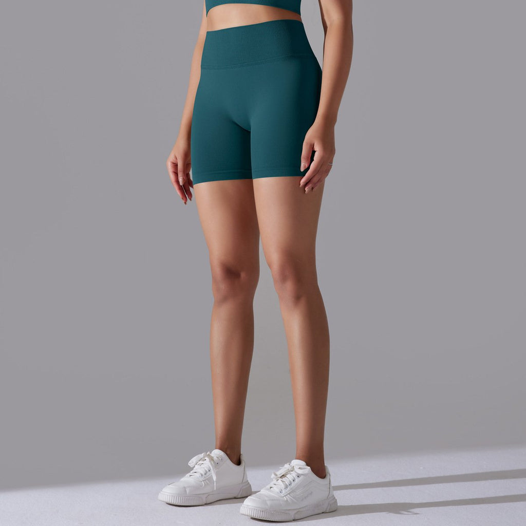 Womens Sports Yoga 90% nylon 10%spandex Seamless Shorts Y-6632 print logo 35