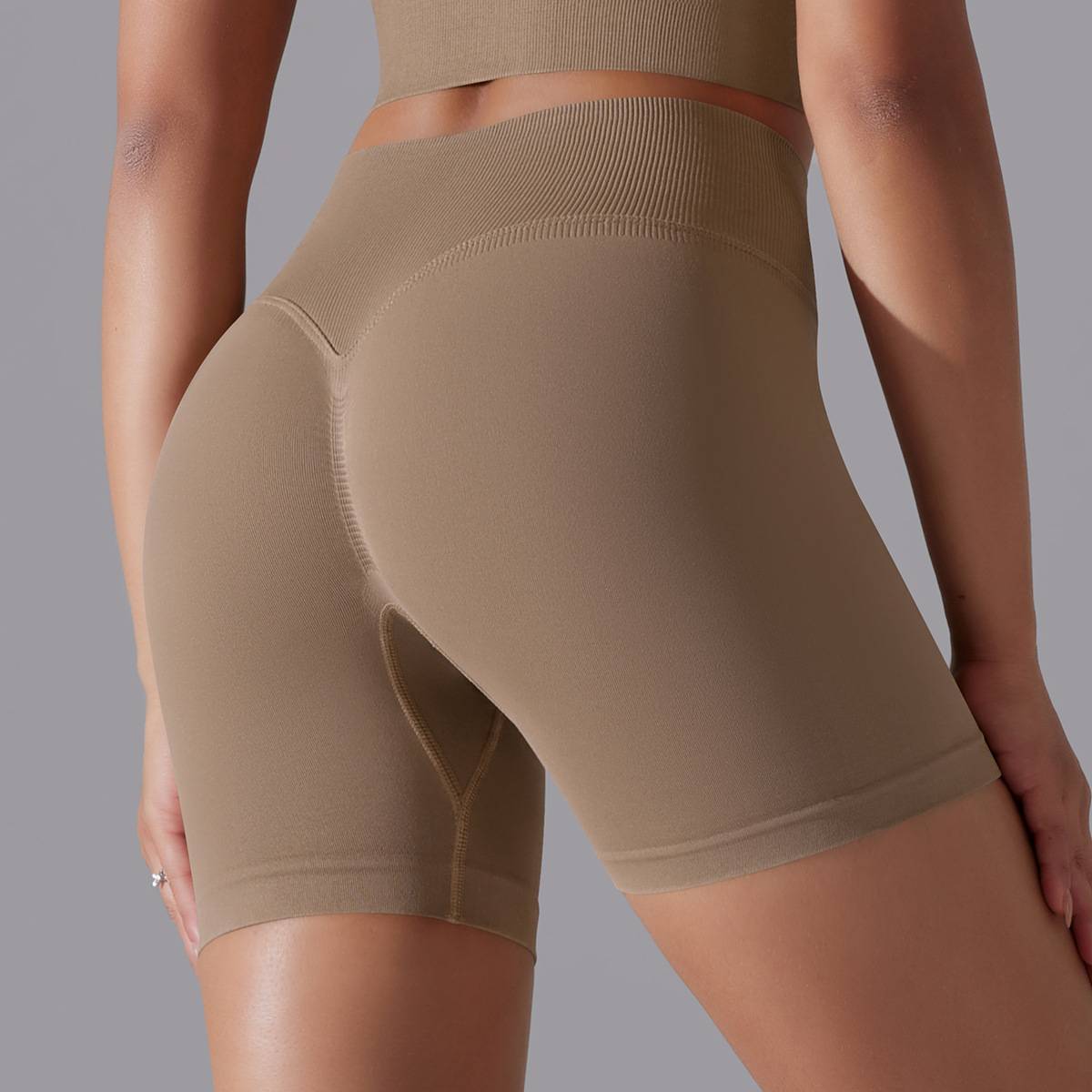 Womens Sports Yoga 90% nylon 10%spandex Seamless Shorts Y-6632 print logo 23