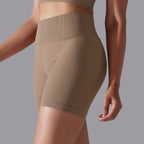Womens Sports Yoga 90% nylon 10%spandex Seamless Shorts Y-6632 print logo 91
