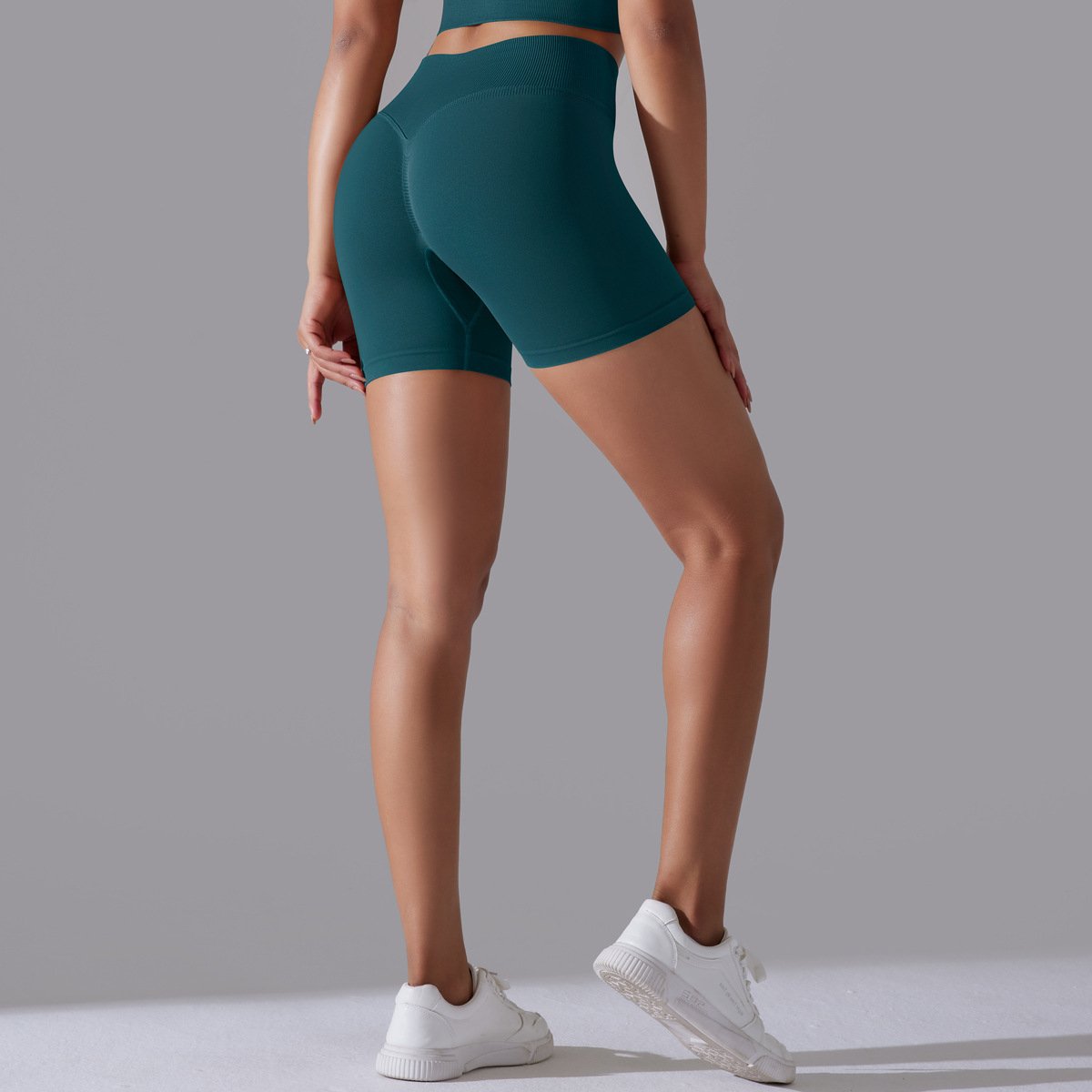 Womens Sports Yoga 90% nylon 10%spandex Seamless Shorts Y-6632 print logo 40