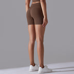 Womens Sports Yoga 90% nylon 10%spandex Seamless Shorts Y-6632 print logo 52