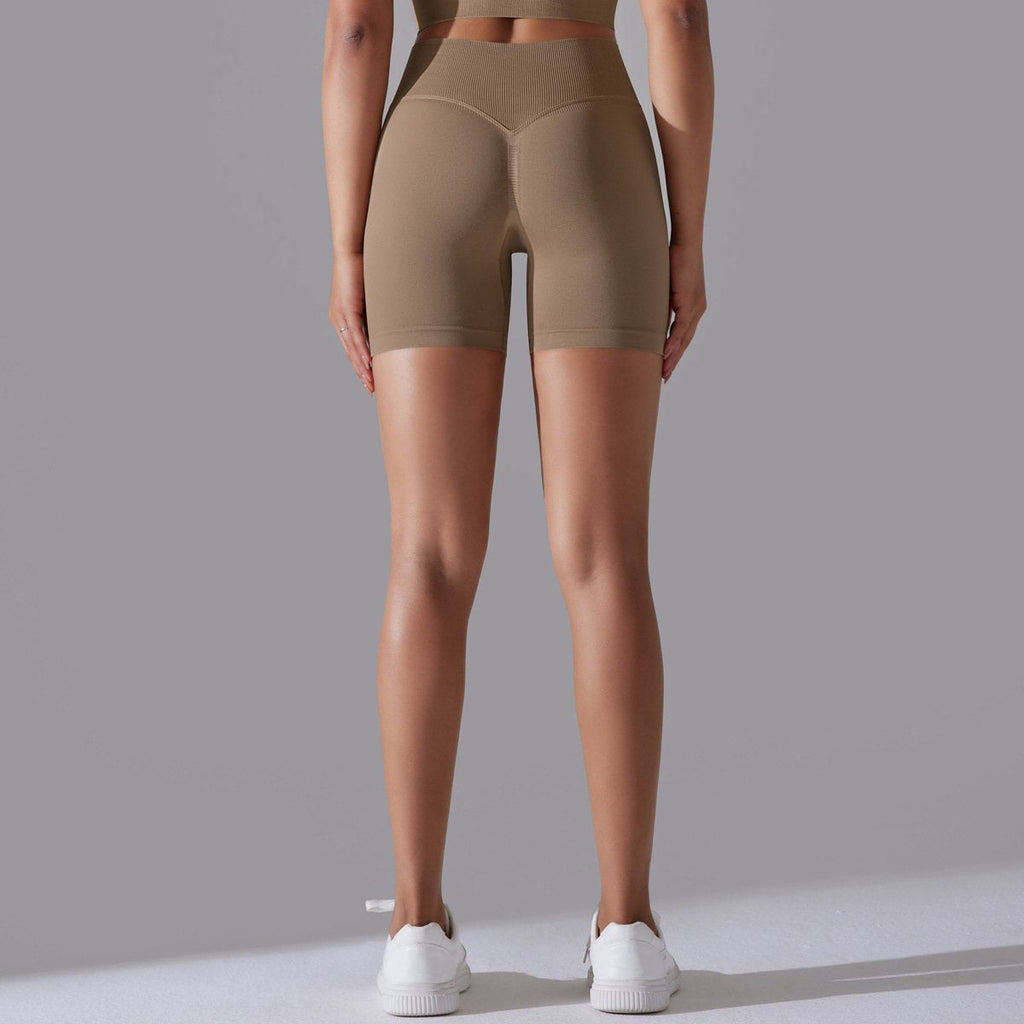 Womens Sports Yoga 90% nylon 10%spandex Seamless Shorts Y-6632 print logo 80