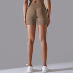 Womens Sports Yoga 90% nylon 10%spandex Seamless Shorts Y-6632 print logo 80