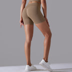 Womens Sports Yoga 90% nylon 10%spandex Seamless Shorts Y-6632 print logo 84