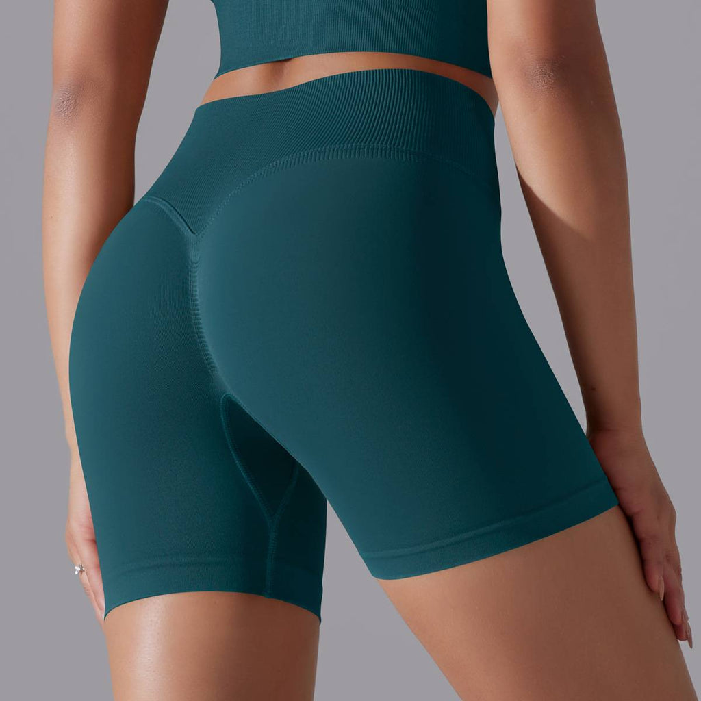 Womens Sports Yoga 90% nylon 10%spandex Seamless Shorts Y-6632 print logo 20