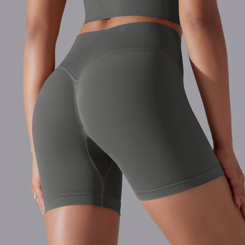 Womens Sports Yoga 90% nylon 10%spandex Seamless Shorts Y-6632 print logo 28