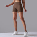 Womens Sports Yoga 90% nylon 10%spandex Seamless Shorts Y-6632 print logo 56