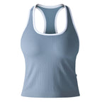 Womens Sports Fitness 90%Nylon 10%Spandex Tank Top Y-6633 print logo 21