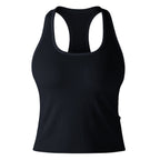 Womens Sports Fitness 90%Nylon 10%Spandex Tank Top Y-6633 print logo 9