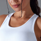 Womens Sports Fitness 90%Nylon 10%Spandex Tank Top Y-6633 print logo 33