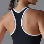 Womens Sports Fitness 90%Nylon 10%Spandex Tank Top Y-6633 print logo 66