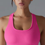 Womens Sports Fitness 90%Nylon 10%Spandex Tank Top Y-6633 print logo 78
