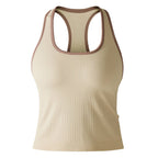 Womens Sports Fitness 90%Nylon 10%Spandex Tank Top Y-6633 print logo 18
