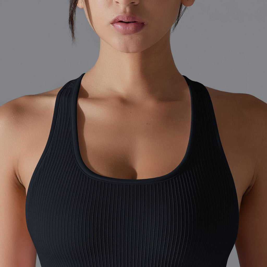 Womens Sports Fitness 90%Nylon 10%Spandex Tank Top Y-6633 print logo 62