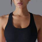 Womens Sports Fitness 90%Nylon 10%Spandex Tank Top Y-6633 print logo 62