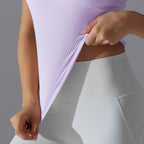 Womens Sports Fitness 90%Nylon 10%Spandex Tank Top Y-6633 print logo 55