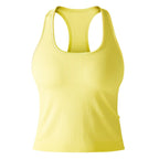 Womens Sports Fitness 90%Nylon 10%Spandex Tank Top Y-6633 print logo 23