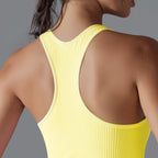 Womens Sports Fitness 90%Nylon 10%Spandex Tank Top Y-6633 print logo 87