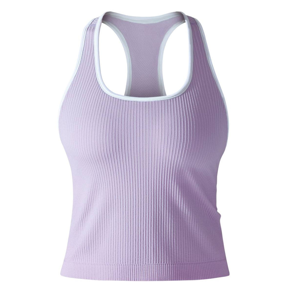 Womens Sports Fitness 90%Nylon 10%Spandex Tank Top Y-6633 print logo 8