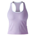 Womens Sports Fitness 90%Nylon 10%Spandex Tank Top Y-6633 print logo 8