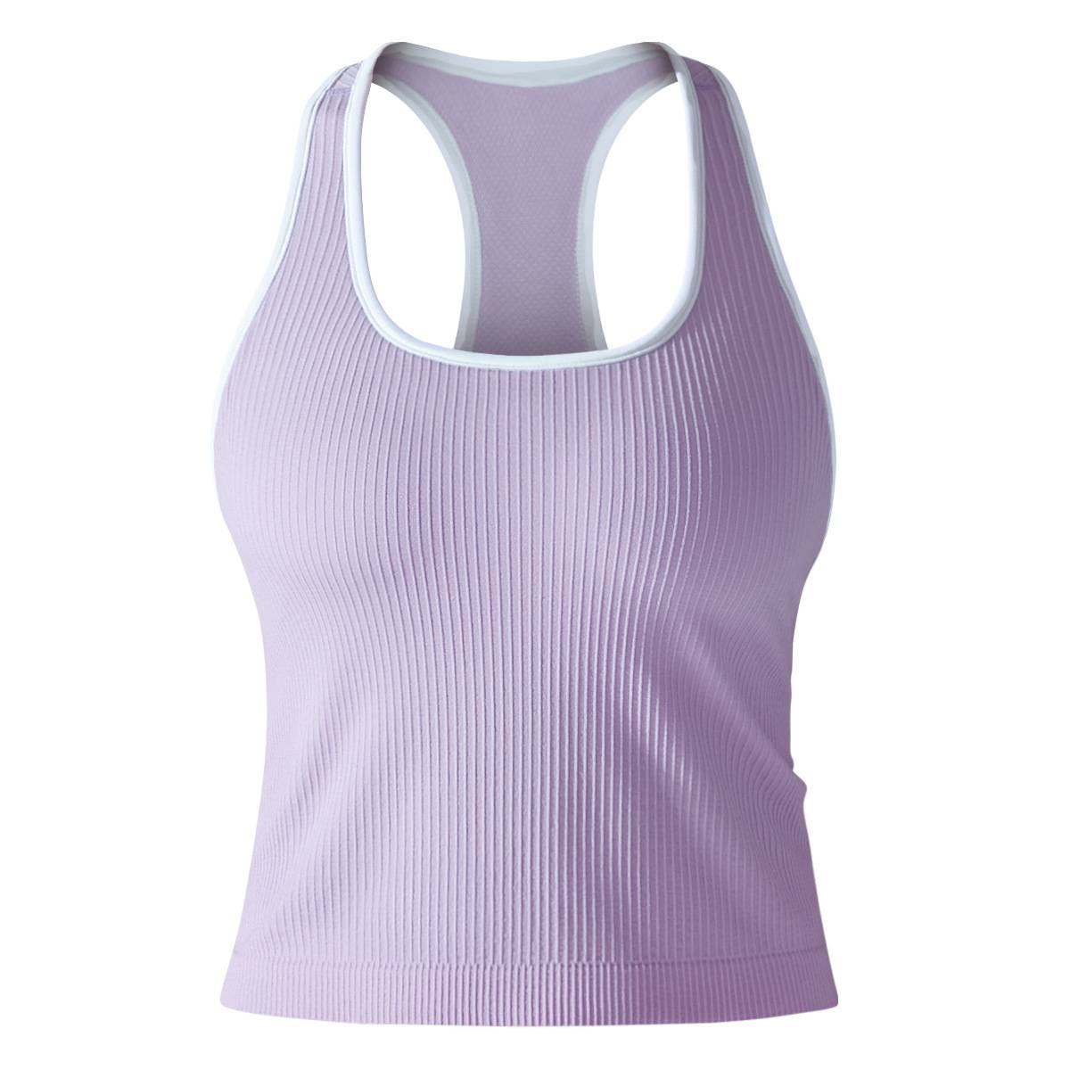 Womens Sports Fitness 90%Nylon 10%Spandex Tank Top Y-6633 print logo 8