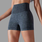 Womens Sports Fitness 90% nylon 10%spandex Seamless Shorts Y-6635 print logo 56