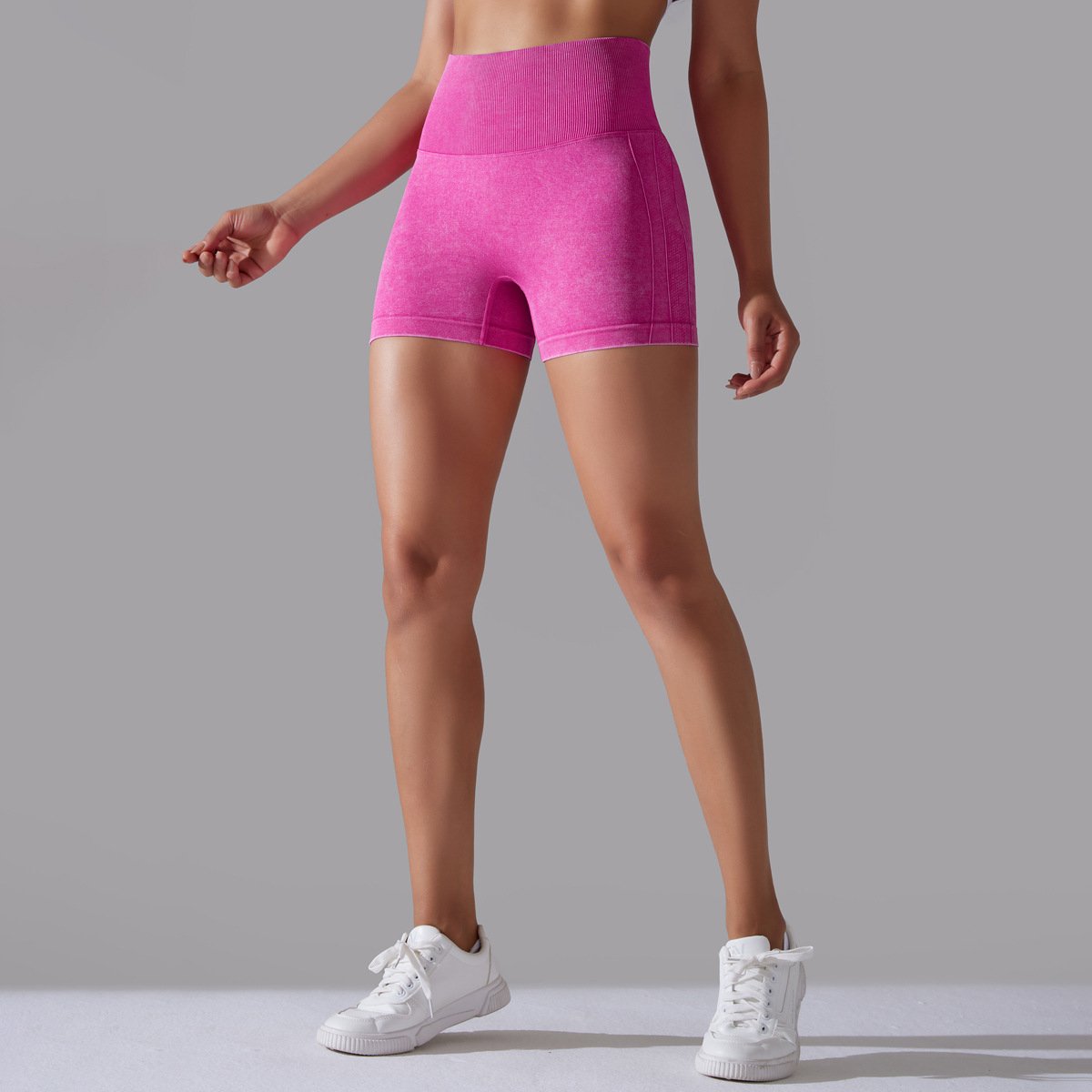 Womens Sports Fitness 90% nylon 10%spandex Seamless Shorts Y-6635 print logo 96
