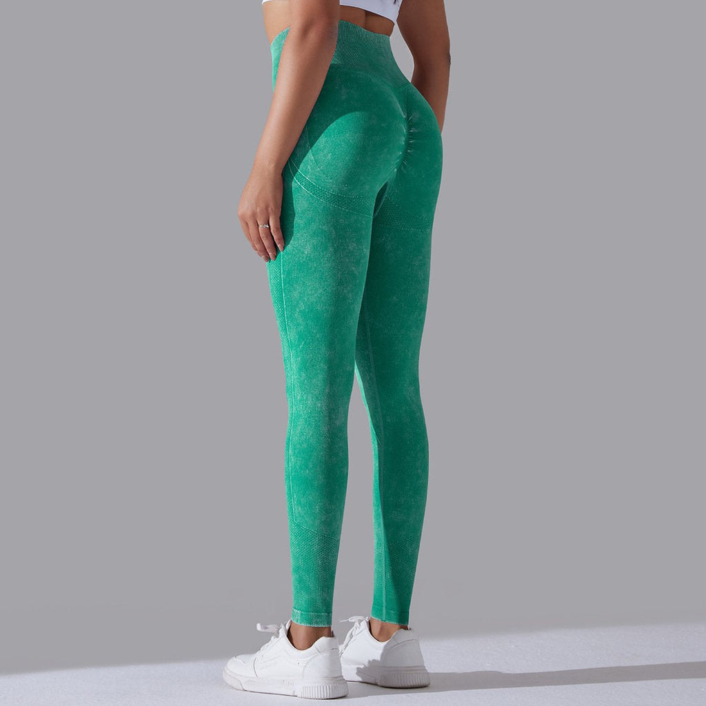 Womens Gym Training 90%nylon 10%spandex Leggings Y-6635 print logo 81